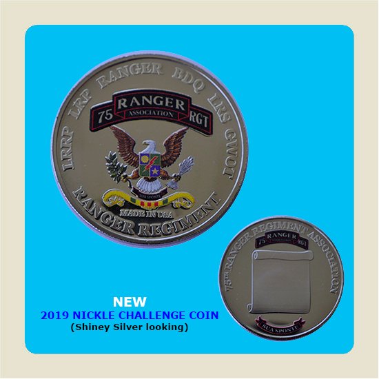 75th RRA 2019 Nickle Challenge Coin - Private Coin